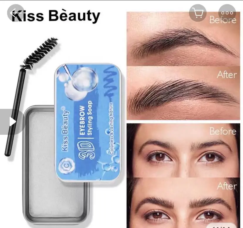 Picture of KISS BEAUTY EYEBROW SOAP WAX WITH BRUSH WATERPROOF EYEBROW STYLING SOAP
