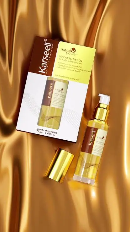 Picture of Karseell Maca Essence Oil Hair Oil Moroccan Argan Oil 50ml for Hair & Skin, Cold Pressed Maca Essence Argan Oil Hair Oil for Dry Damaged Hair All Hair Types 50ml