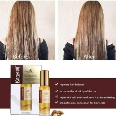 Picture of Karseell Maca Essence Oil Hair Oil Moroccan Argan Oil 50ml for Hair & Skin, Cold Pressed Maca Essence Argan Oil Hair Oil for Dry Damaged Hair All Hair Types 50ml