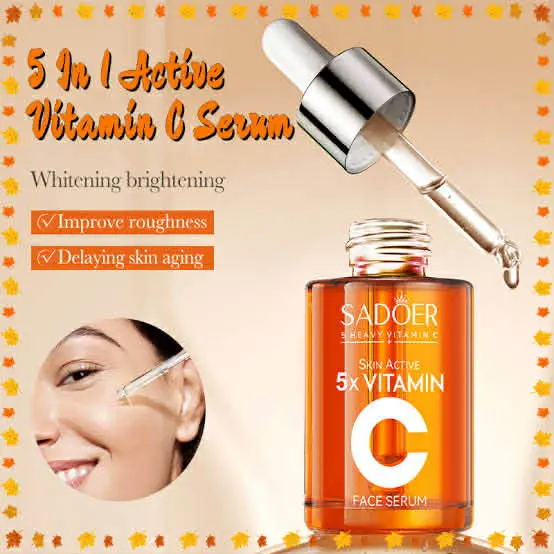 Picture of SADOER 5 in 1 Active Vitamin C + Niacinamide Face Serum, 5x Vitamin Whitening Brightening Essence - 30ml