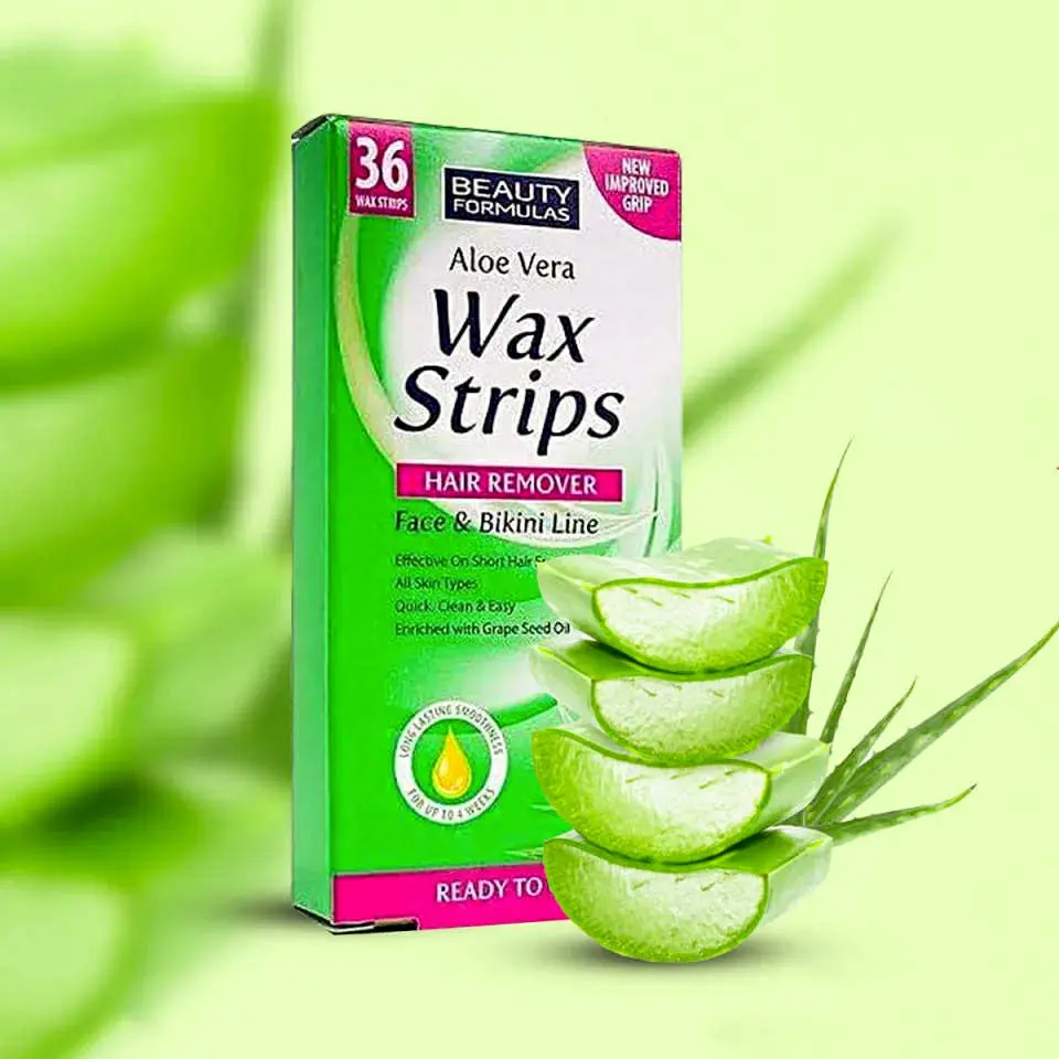 Picture of Aloe Vera Wax Strips Hair Remover- 36 Wax Strips