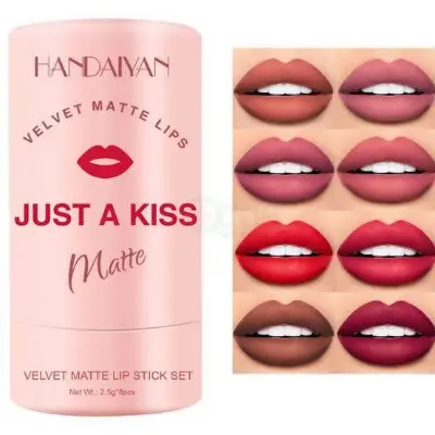 Picture of Handaiyan Just A kiss Moisturizing Brightening Velvet Matte Lip Stick Set – 8 pcs