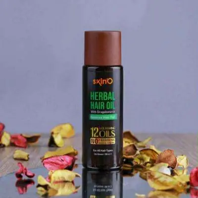 Picture of skin'O Herbal Hair Oil With Dragobotania Reduces Hair fall 100ml