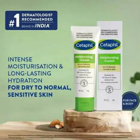 Picture of Cetaphil Moisturising Cream for Face & Body | Dry to Normal skin | 80 gm