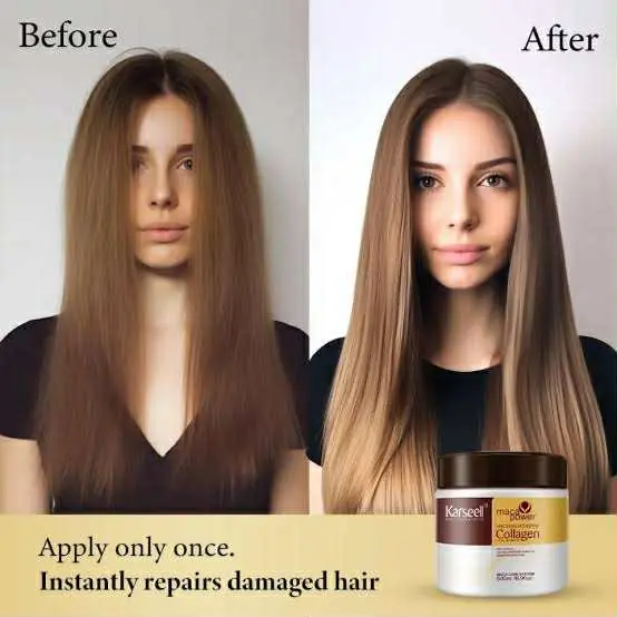 Picture of Karseell Professional Hair Smoothing Collagen Treatment 500ml Organic Argan Oil Hair Mask
