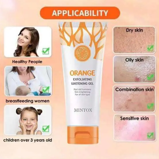 Picture of Orange Exfoliating Whitening Gel Orange Exfoliating Gel Scrub Face Whitening Whitening Lazy Cream For Face