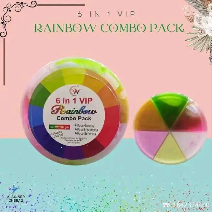 Picture of 6 in 1 vip Rainbow combo face pack 500ml