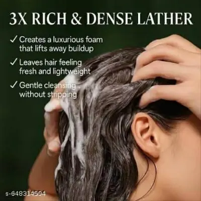 Picture of Nature Herbal Seven Green Triangle Shampoo Bar Soap with multyfunction, Oil Control, Dandruff Removal, Smoothening, Platycladus Usman Grass Hair Care-120g