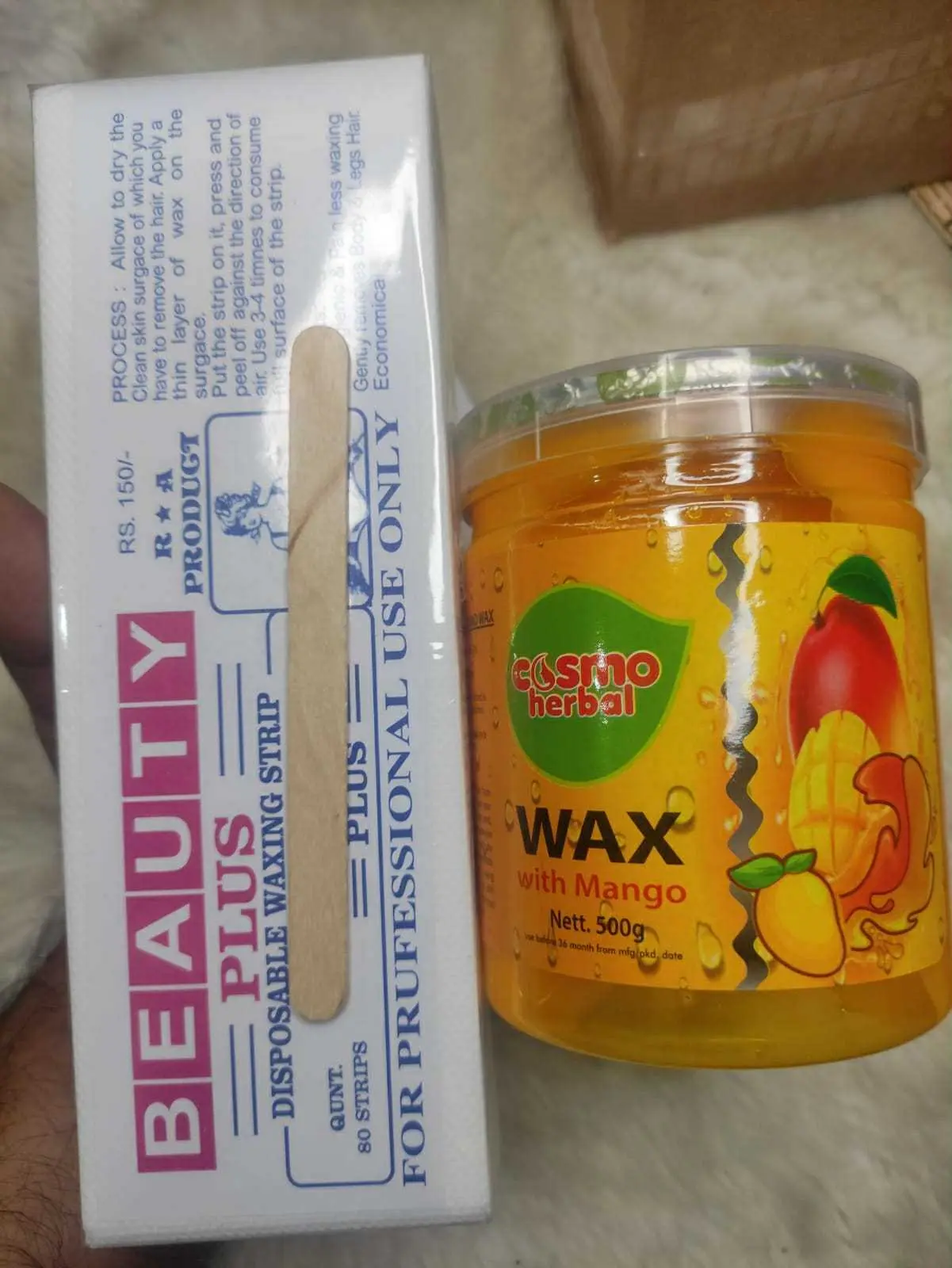 Picture of Cosmo Herbal Waxing Strip 80 pic + Mango Wax 500gm