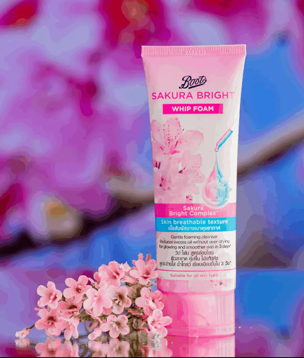 Picture of Boots Sakura Bright Whip Gentle Foaming Cleanser 100ml