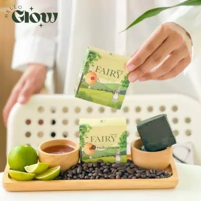 Picture of Fairy Scrub Gluta Soap Bar Coffee Green Tea Brightening Smooth Soft Skin 50g