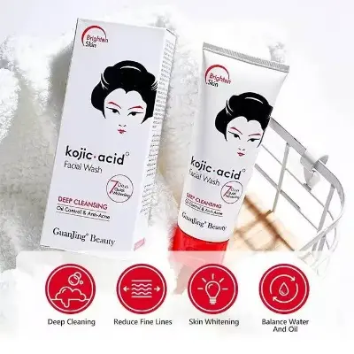 Picture of Guanjing Beauty Kojic Acid Face Cleanser Deep Cleansing Anti Acne Deep Facial Wash-100gm