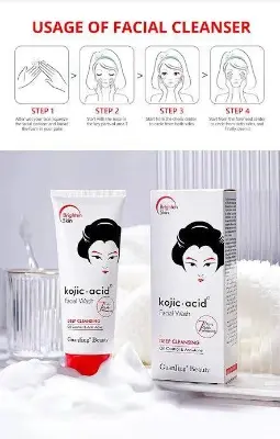 Picture of Guanjing Beauty Kojic Acid Face Cleanser Deep Cleansing Anti Acne Deep Facial Wash-100gm