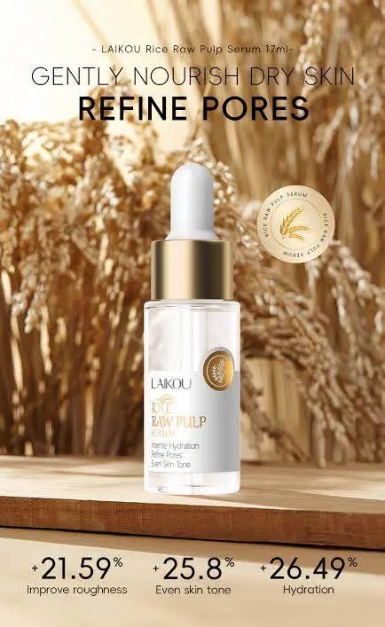 Picture of LAIKOU Rice Raw Pulp Serum 17ml / Intense Hydration / Refine Pores / Soften Skin / Smooth & Radiant
