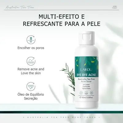 Picture of LAIKOU Australia Tea Tree Acne Toner Soothe Skin Oil Control Reduce Acne Pimples Tighten Shrink Pores- 100ml