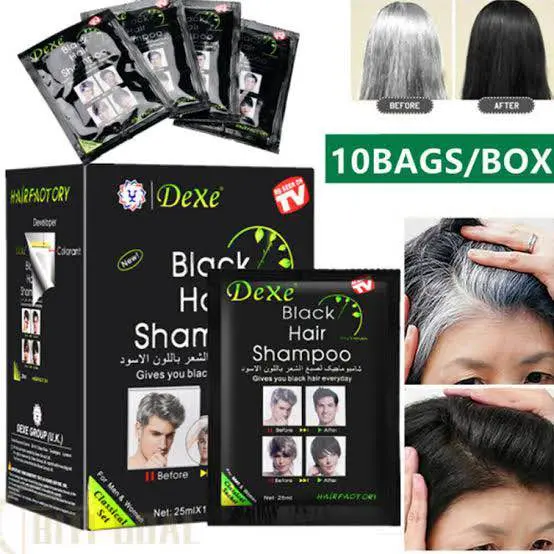 Picture of 10PCS DEXE Black Hair Dye Shampoo Permanent Instant 5-Min Hair Color Dye Natural