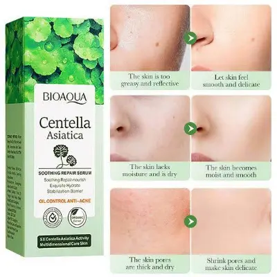 Picture of BIOAQUA Centella Asiatica Soothing Repair Facial Serum Nourish Oil Control Anti-Acne Face Skin Care 30ml