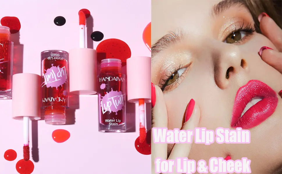 Picture of HANDAIYAN 6 Colors Moisturizer Lip Tint Waterproof Dual-use Non-Stick Cup Natural Lips Cheeks Liquid Lipstick Blush Velvet Matte Lip Gloss