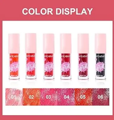 Picture of HANDAIYAN 6 Colors Moisturizer Lip Tint Waterproof Dual-use Non-Stick Cup Natural Lips Cheeks Liquid Lipstick Blush Velvet Matte Lip Gloss