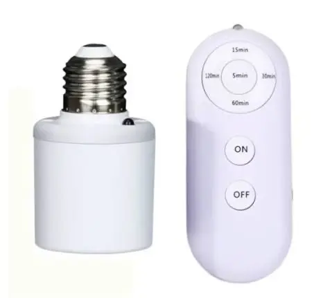 Picture of Smart B22 to E27 LED Lamp Holder with Wireless Remote | AC 85–265V | Timer Control | Adjustable Light Socket Converter