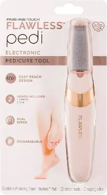 Picture of Pretty Gril Flawless Pedi Electronic Pedicure Tool with Two Roller Heads & Charging Cable