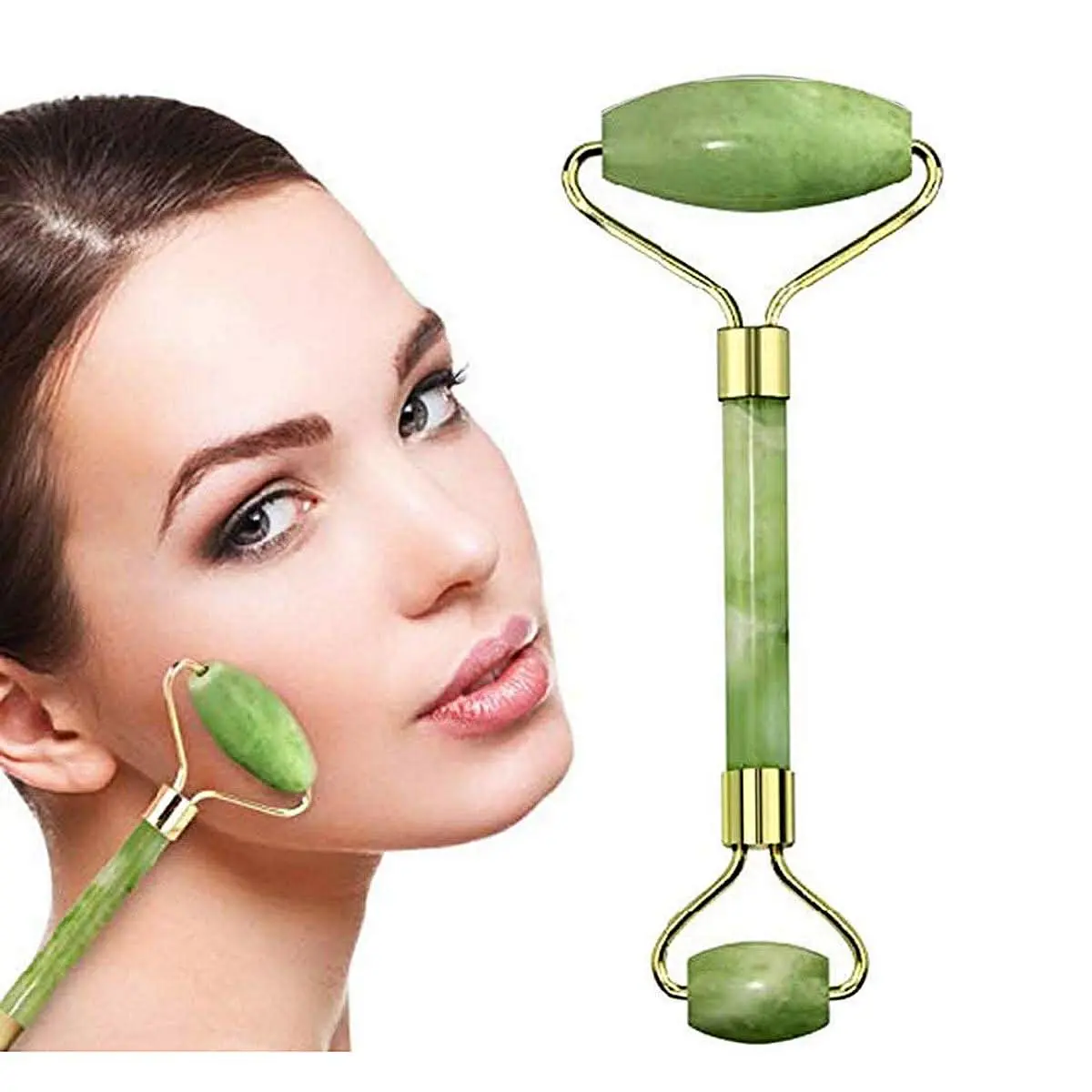 Picture of Natural Jade Roller Anti-Aging Facial Skin Massager Face Roller Quality Product