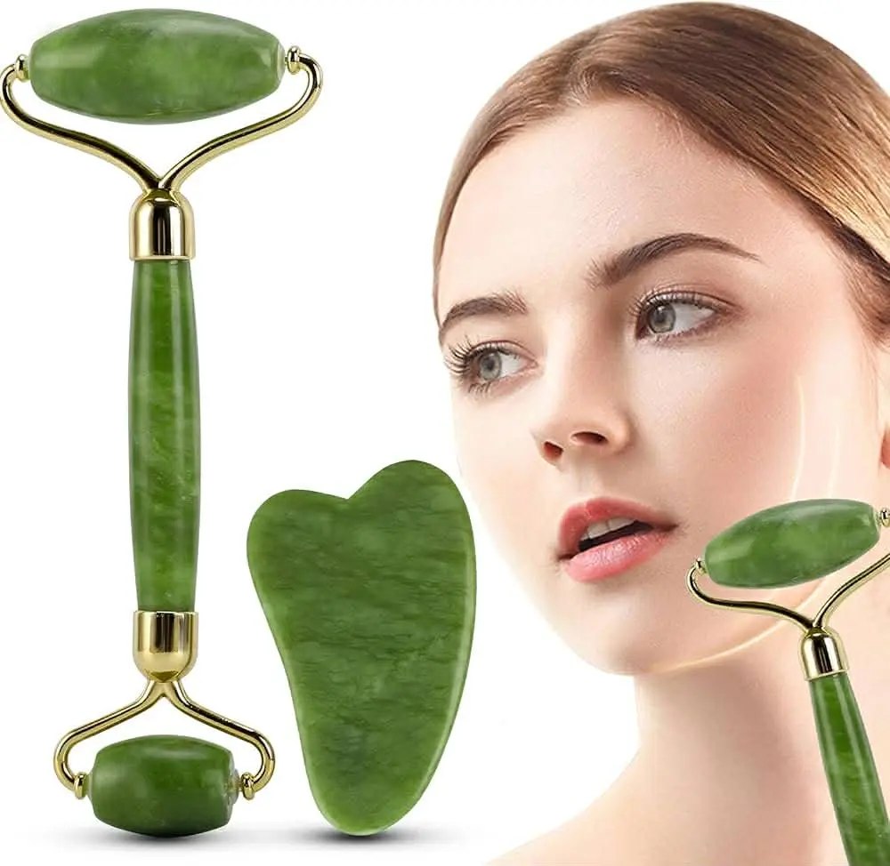 Picture of Natural Jade Roller Anti-Aging Facial Skin Massager Face Roller Quality Product