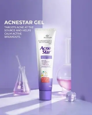 Picture of AcneStar Gel 22g Clindamycin & Nicotinamide Gel | Made in INDIA