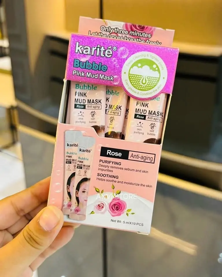 Picture of 𝗞𝗮𝗿𝗶𝘁𝗲 𝗣𝗶𝗻𝗸 & 𝗕𝗹𝗮𝗰𝗸 𝗠𝘂𝗱 𝗠𝗮𝘀𝗸