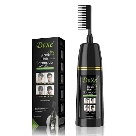 Picture of Dexe Black Hair Shampoo Hair Color for Gray Hair Coverage only 5 Minutes Maintain Hair Color a Months for Men and Women Apstour Hair Color Shampoo for Gray Hair – Magic Hair Dye Shampoo – Colors Hair in Minutes–Long Lasting–200 Ml–3-In-1 Hair Color–Ammon