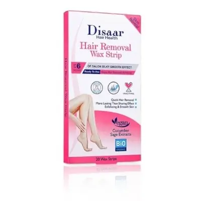 Picture of DISAAR BEAUTY Hair Removal Wax Strip Ready To Use At Home Armpit Leg Arm Bikini Area Natural Plant Extract Soothing Soft Skin 20PCS