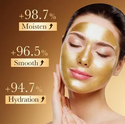 Picture of Sadoer Peel Off Mask, Gold Peel-Off Face Mask, Removal Gold Foil Peel Off Face Mask, Peel Off Face Mask Collagen