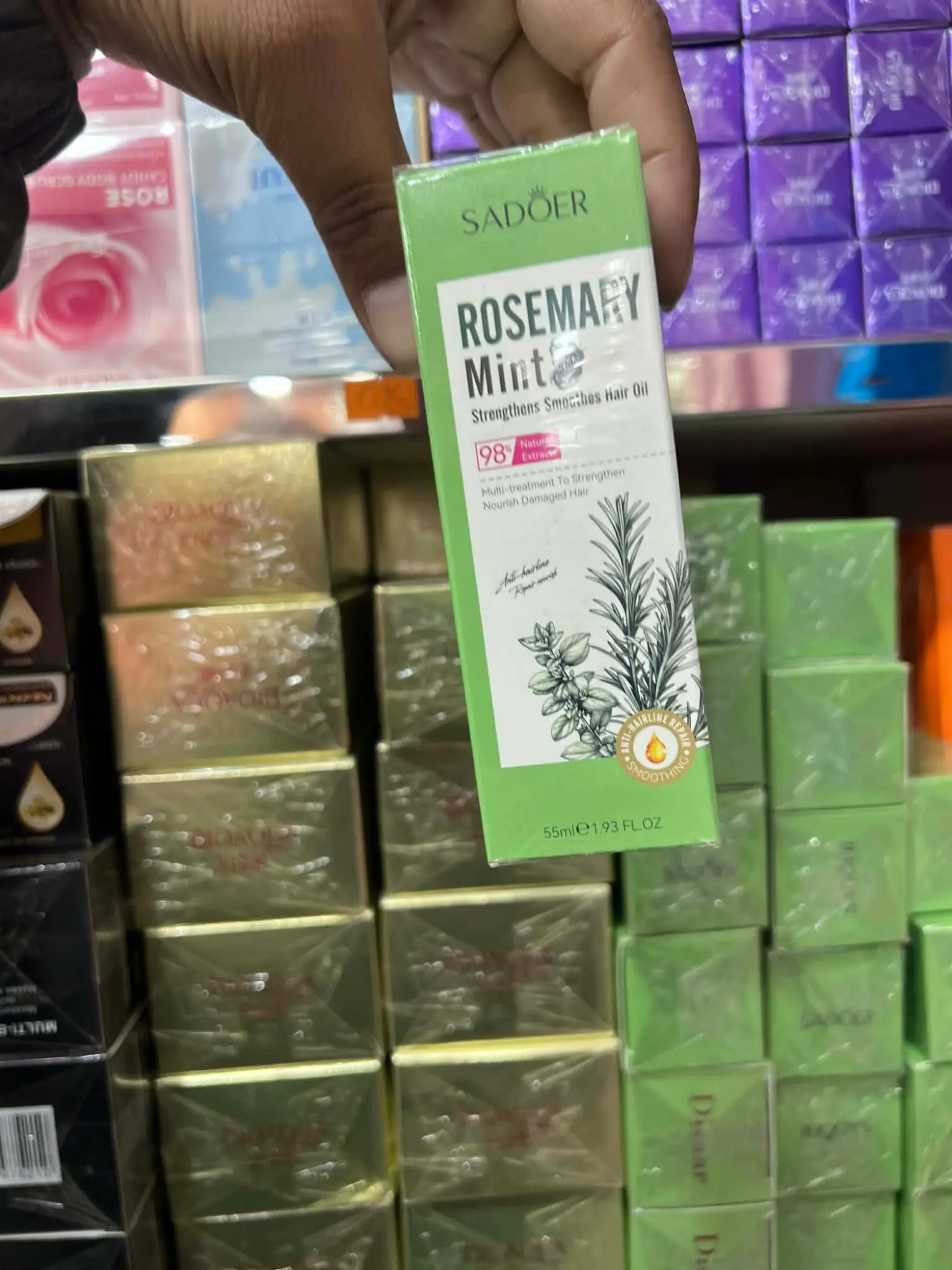 Picture of SADOER Mint Rosemary Strengthening Hair Oil 55ml