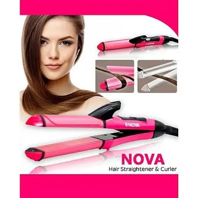 Picture of Nova Professional 2 In 1 Hair Curler & Straightener Large Size Model 1818