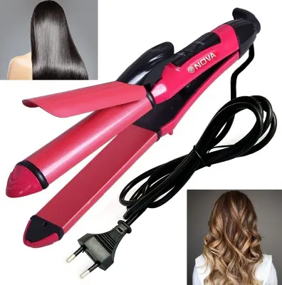 Picture of Nova Professional 2 In 1 Hair Curler & Straightener Large Size Model 1818