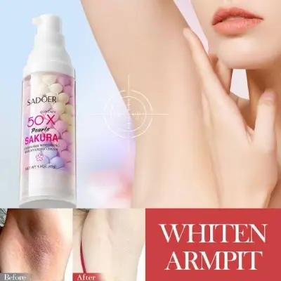 Picture of SADOER 50x Pearls Sakura Underarm Whitening Cream Body Lotion Pearl Moisturizer - 40g