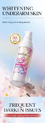 Picture of SADOER 50x Pearls Sakura Underarm Whitening Cream Body Lotion Pearl Moisturizer - 40g