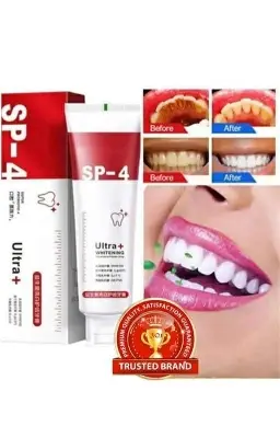 Picture of SP 4 UltraBrightening Toothpaste, Advanced Whitening Formula for Stain Removal and Enamel Protection| Fresh Mint Flavor| 120 gm