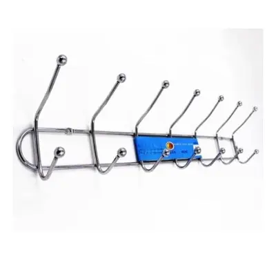 Picture of Stainless Steel Double Row 8 Hook Hanger - Wall Hook - Silver