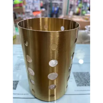 Picture of Spoon holder golden colour 6 inch long 4 inch high golden colour stainless steel - Gold