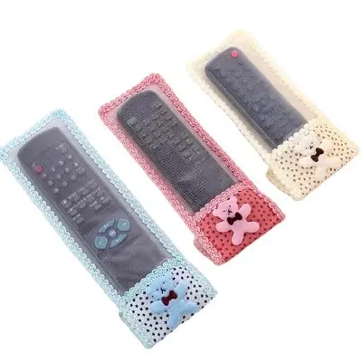 Picture of Tv/ac Remote Control Cover Air condition Remote Control Cover Textile Protective Bag - Pink