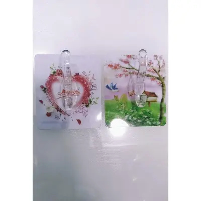 Picture of 5 pcs Strong Self Adhesive Hook Wall Door Sticky Hanger Holder for Kitchen,Bathroom, Key Cloth Hanger - Multicolor