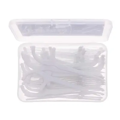 Picture of Dental Floss Interdental Brush Clean Teeth Dental Floss Stick Toothpicks Plastic Toothpick