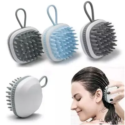 Picture of Shower skin head scrubber shower silicone body bath brush - White
