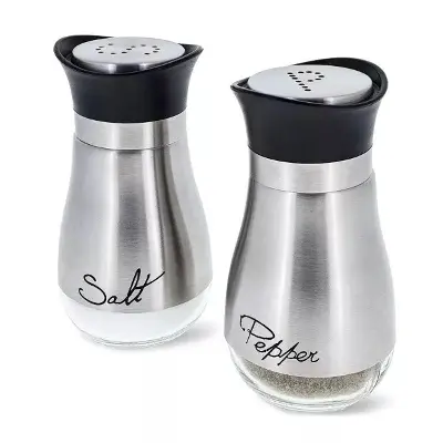 Picture of Salt and pepper shakers 1 pcs , 4inch high grade stainless steel salt and pepper shakers - Grey