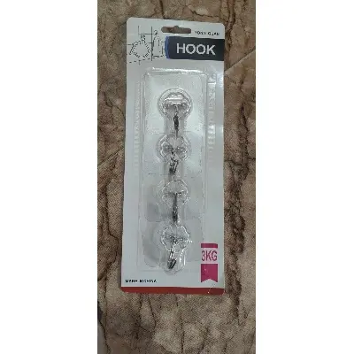 Picture of ong quan  4 pcs transparent heavy strong hook - Grey