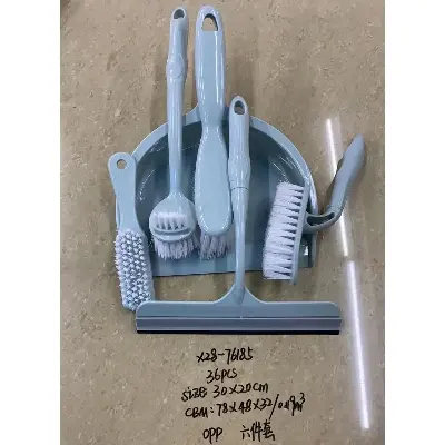 Picture of 5 pcs brush set basin brush floor brush floor cleaner brush floor glass wiper - Multicolor