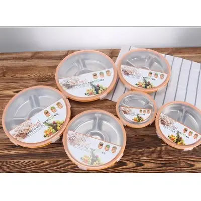 Picture of Heavy stillness stell-compartment Kitchen Household Spice Box - Silver