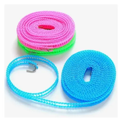 Picture of 3M 3 Miter Long Nylon Clothesline None Slip Drying Cloth Hanger Rope - Hanger - Multicolor