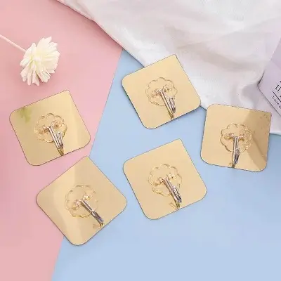 Picture of Golden 8 pcs  adhasive metal hook - Gold